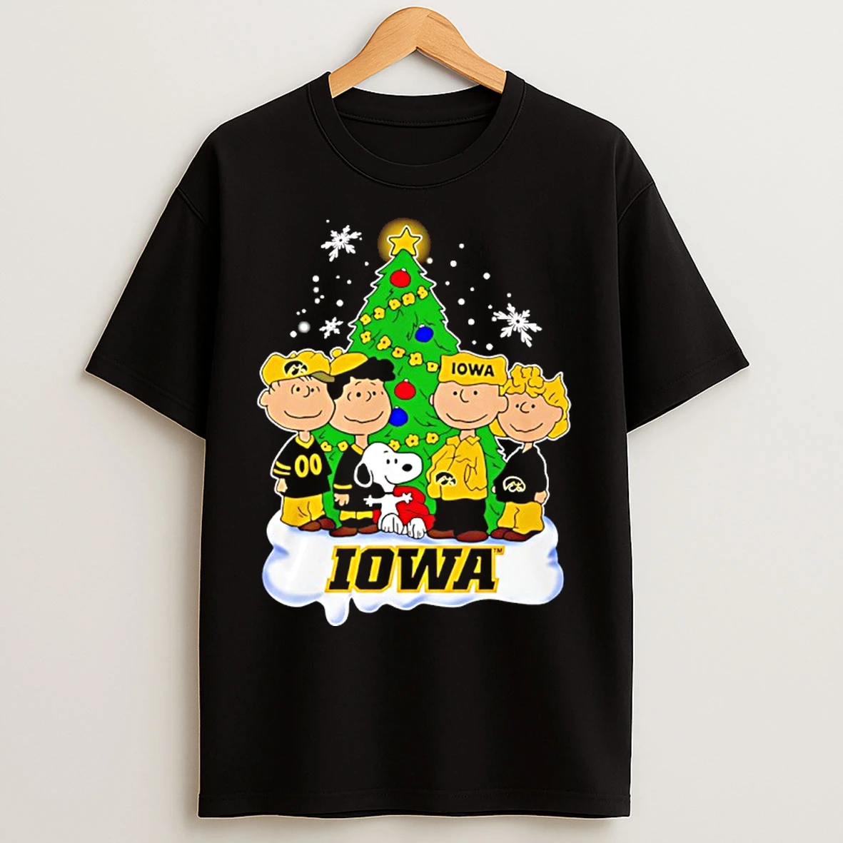 Classic Iowa Hawkeyes Snoopy And The Peanuts Christmas 2025 T Shirts