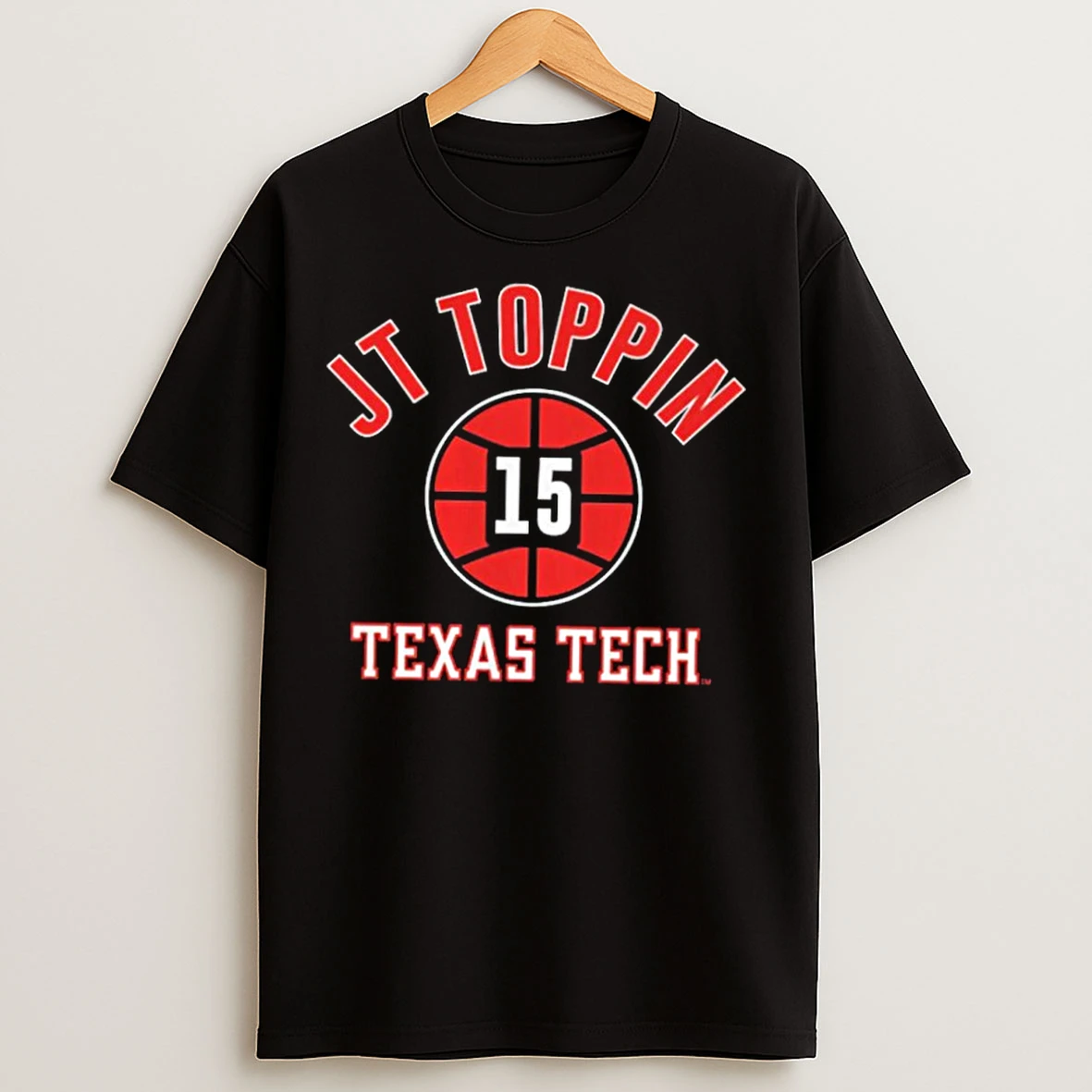 Classic Jt Toppin Texas Tech Red Raiders Nba Name Number Ball T Shirts