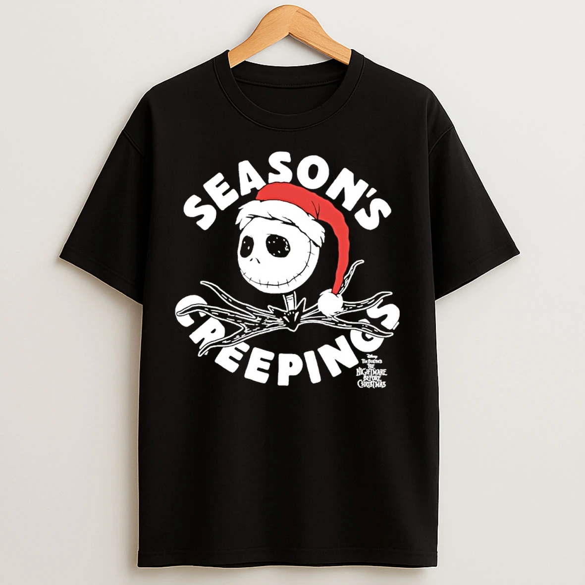 Classic Jack Skellington Nightmare Before Christmas Seasons Creepings T Shirts
