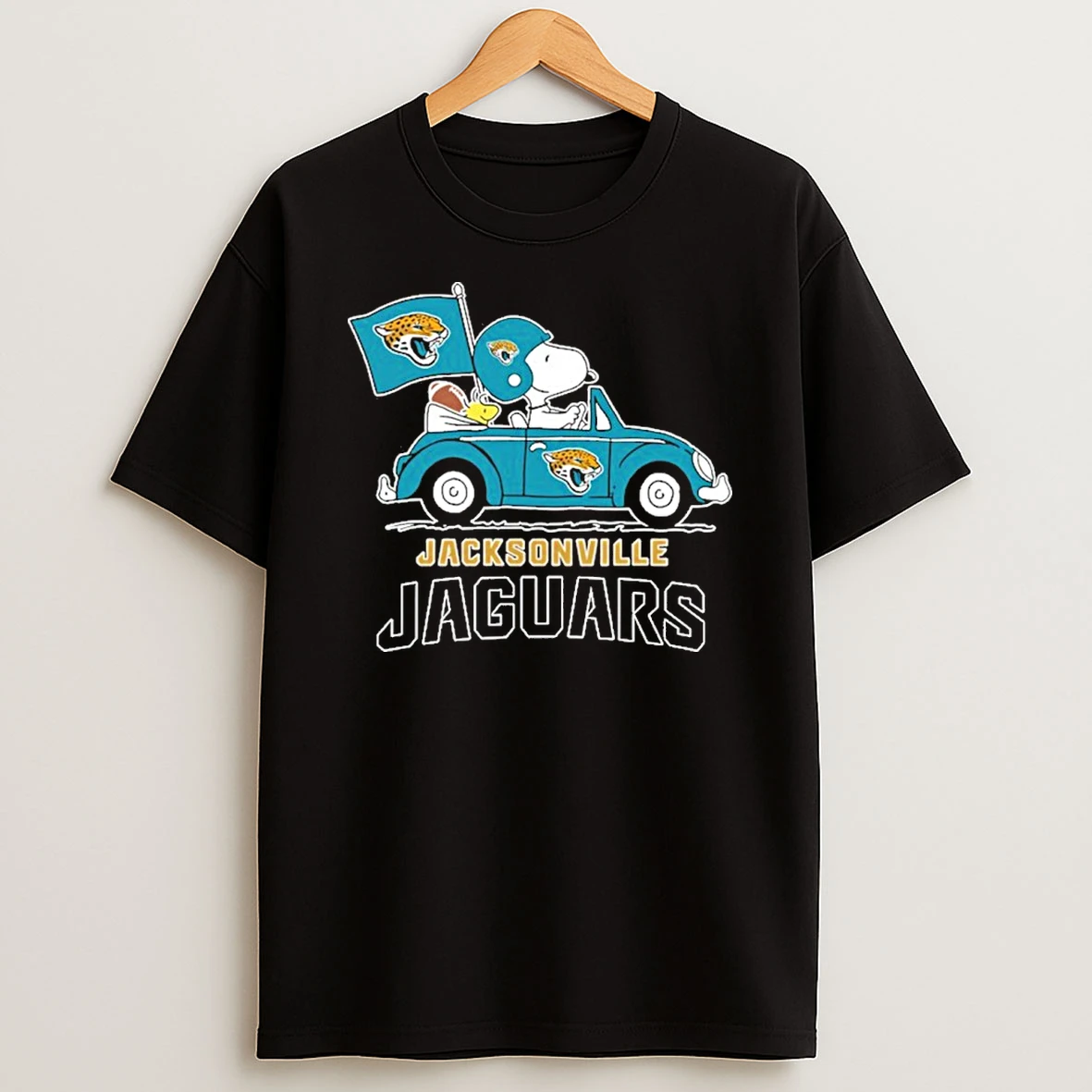 Classic Jacksonville Jaguars Football X Snoopy Drive Car T Shirts