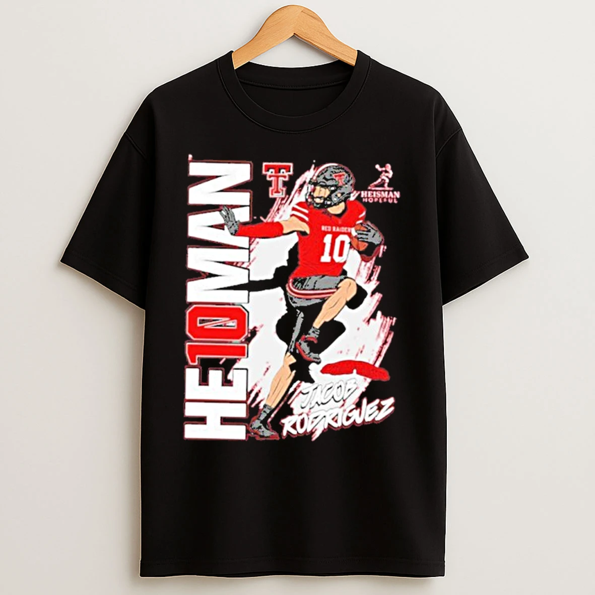 Classic Jacob Rodriguez Texas Tech Red Raiders Heisman Stance T Shirts