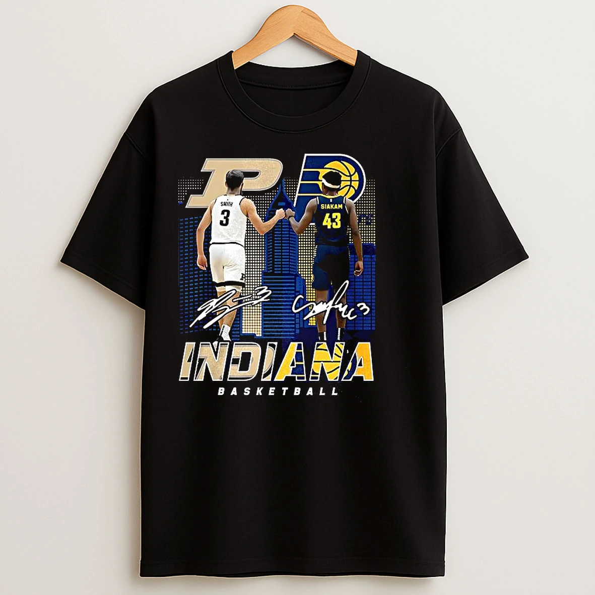 Classic Jalen Smith Touch Hand Pascal Siakam Indiana Pacers Basketball Signature T Shirts