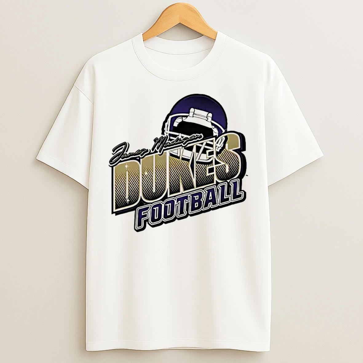 Classic James Madison University Dukes Football Logo Helmet T Shirts