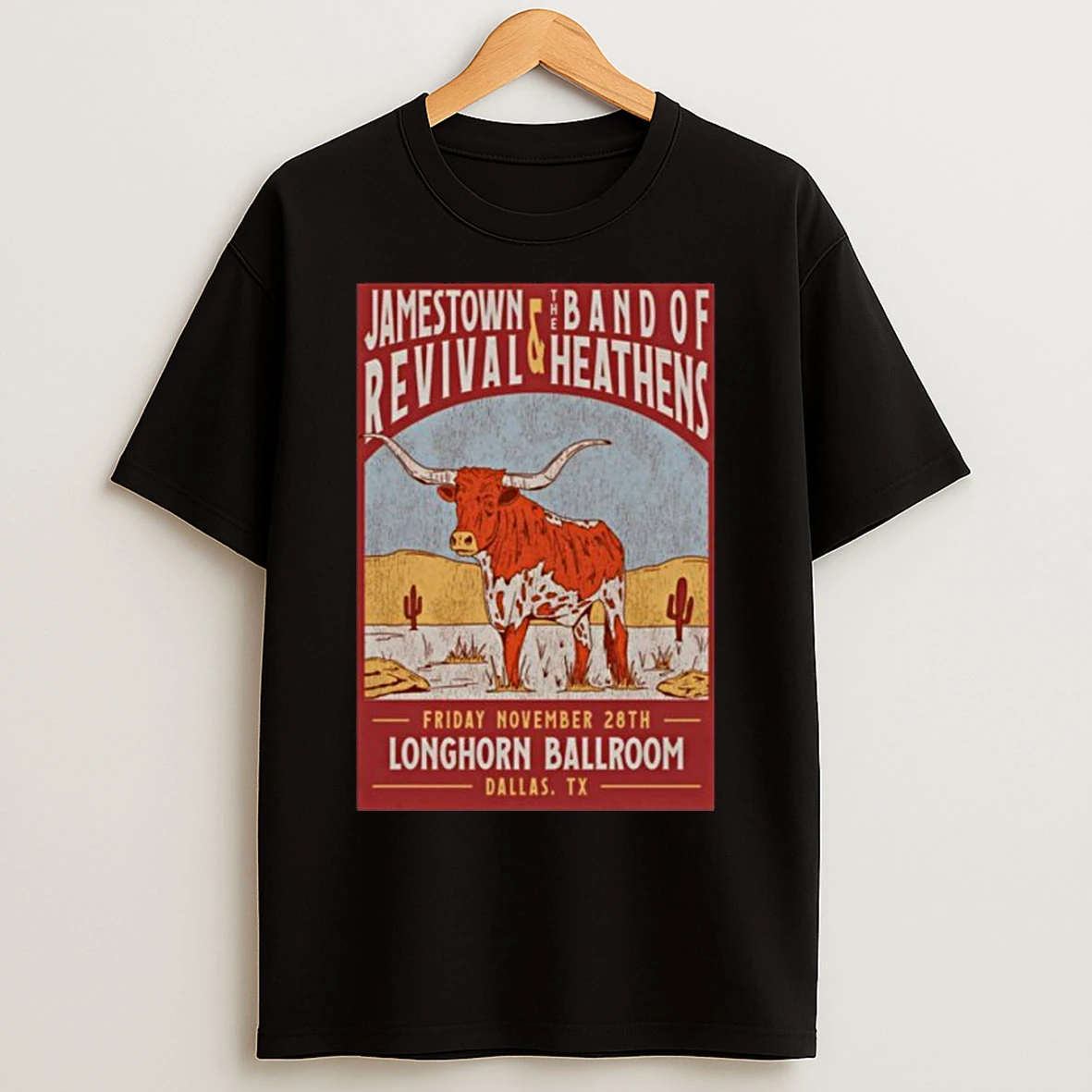 Classic Jamestown Revival And The Band Of Heathens November 28 2025 Dallas Tx T Shirts