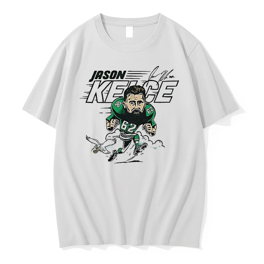 Classic Jason Kelce Philadelphia Eagles Nfl Signature Caricature T Shirts