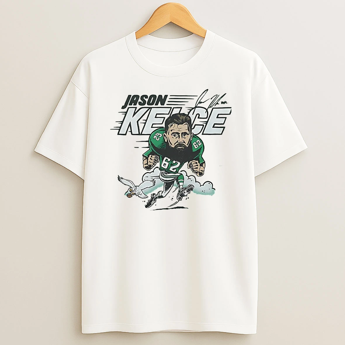 Classic Jason Kelce Caricature Philadelphia Eagles T Shirts