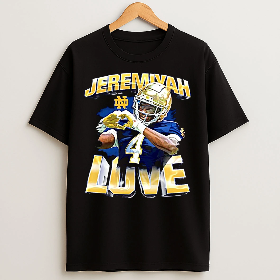 Classic Jeremiyah Love Notre Dame Football Collage Christmas T Shirts