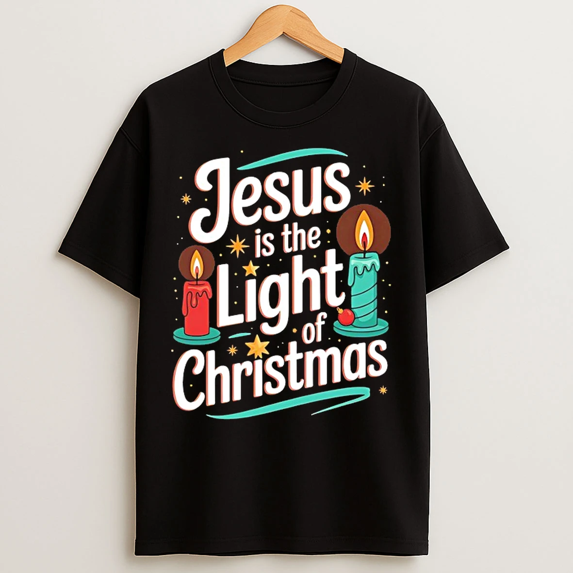 Classic Jesus Is The Light Of Christmas T Shirts