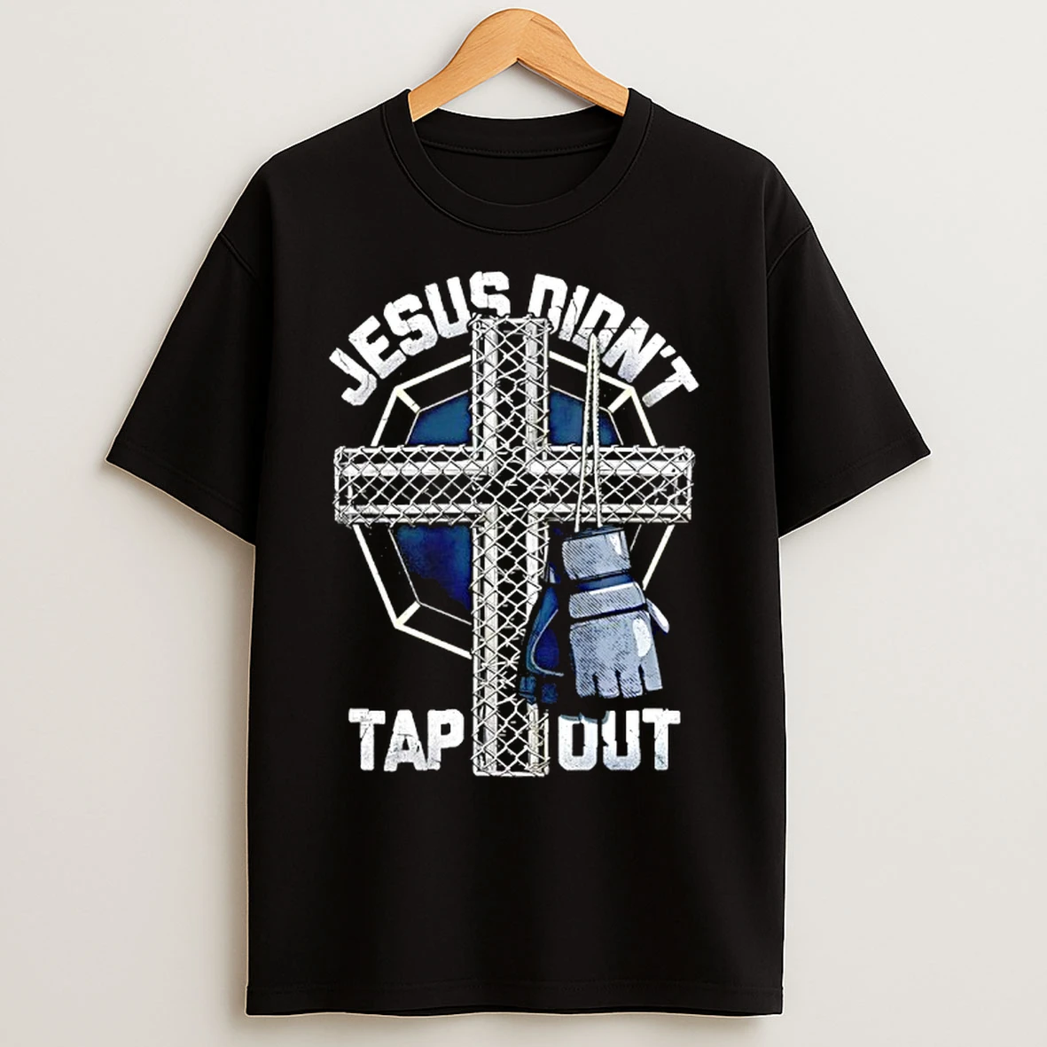 Classic Jesus Didnt Tap Out Cross Metal Boxing Gloves T Shirts