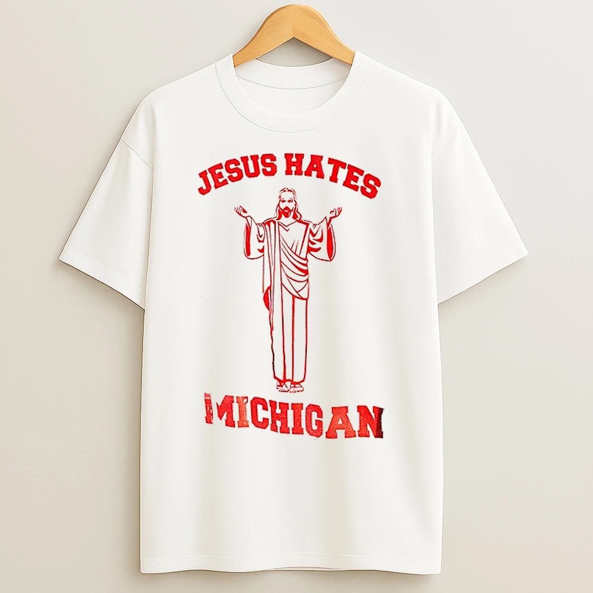 Classic Jesus Hates Michigan Vintage T Shirts