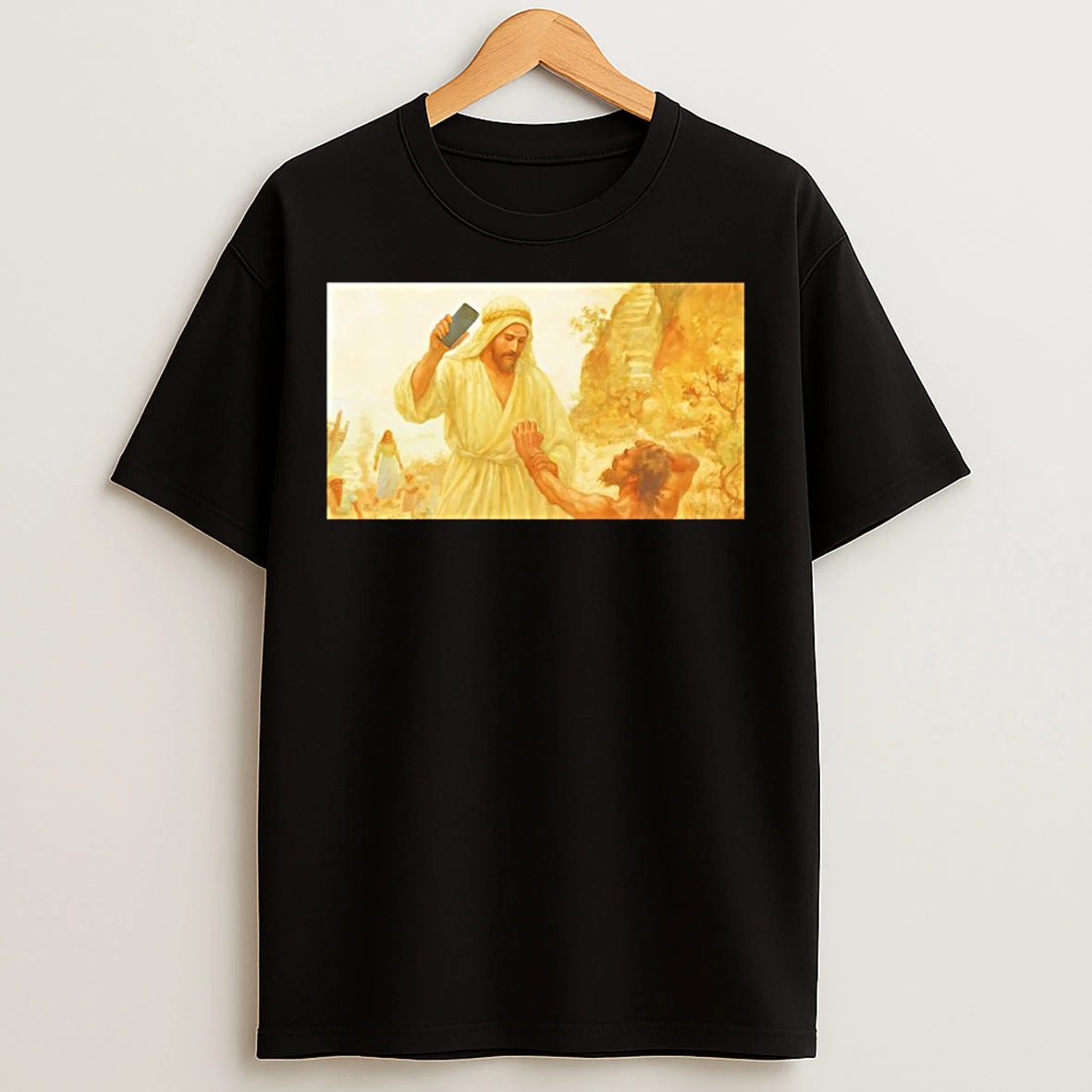Classic Jesus Heals Demon Possessed Man By Taking Away His Smartphone T Shirts