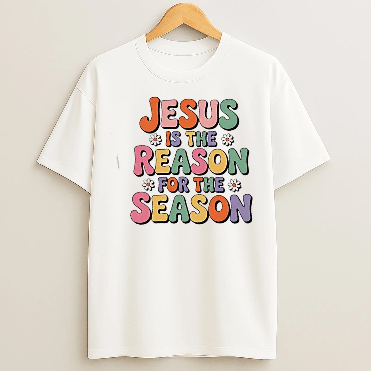 Classic Jesus Is The Reason For The Season Retro T Shirts