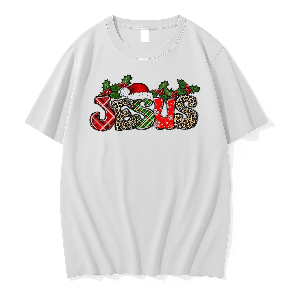 Classic Jesus Is The Reason For The Season Stripes And Leopard Print Christmas T Shirts
