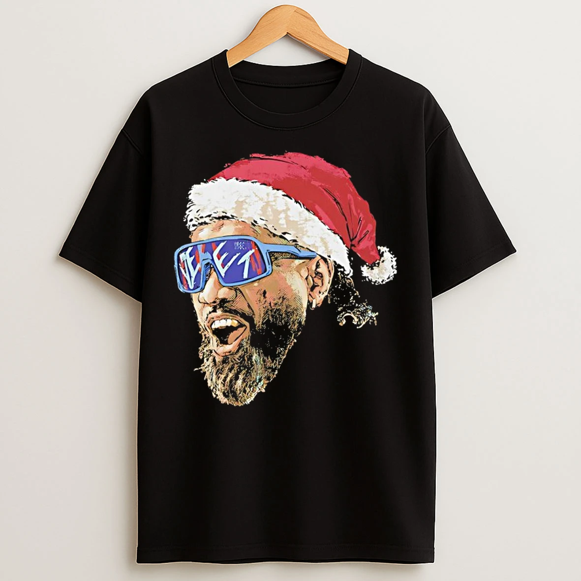 Classic Jey Uso Yeet In Christmas Santa Hat Big Head T Shirts