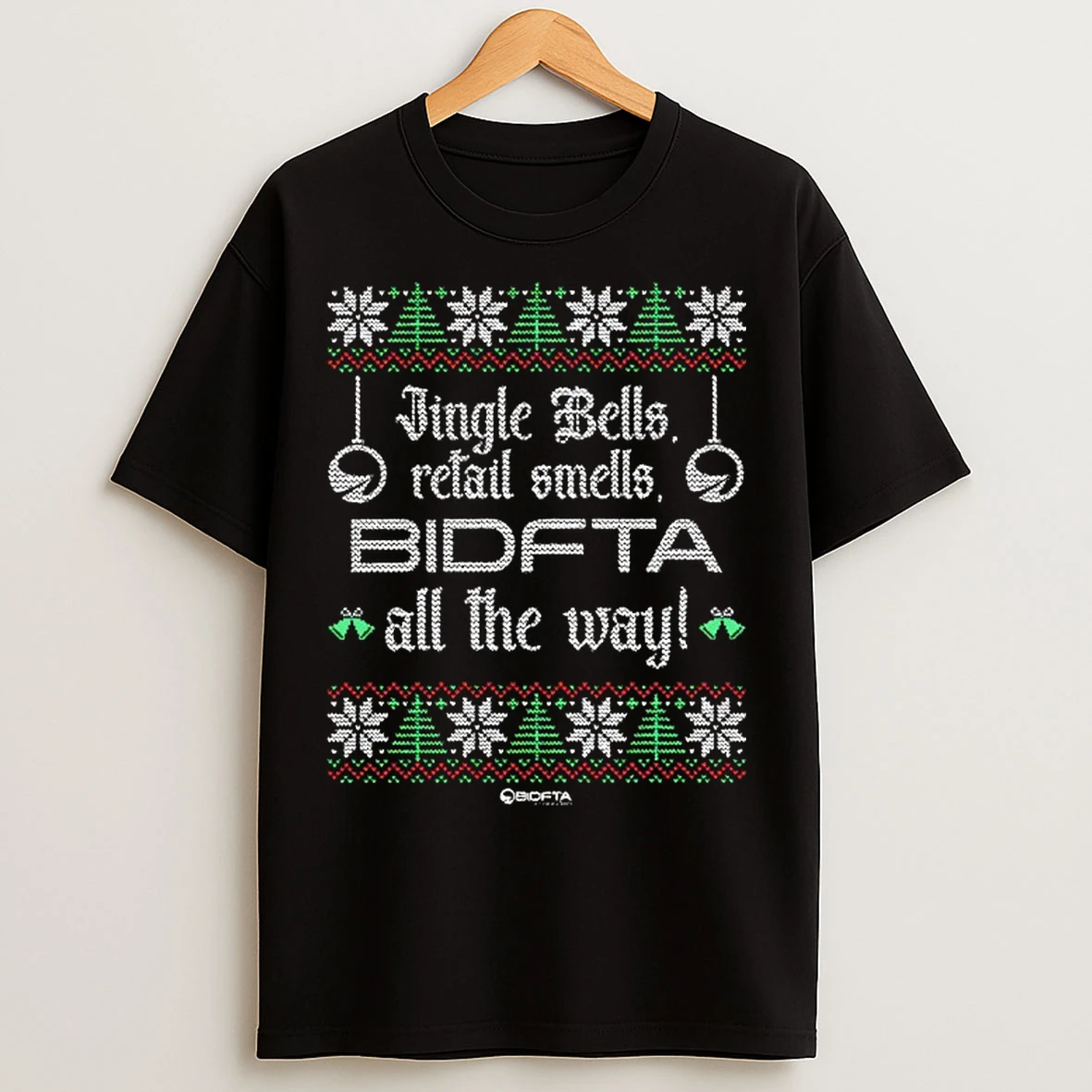 Classic Jingle Bells Retail Smells All The Way Ugly Christmas Bidfta T Shirts