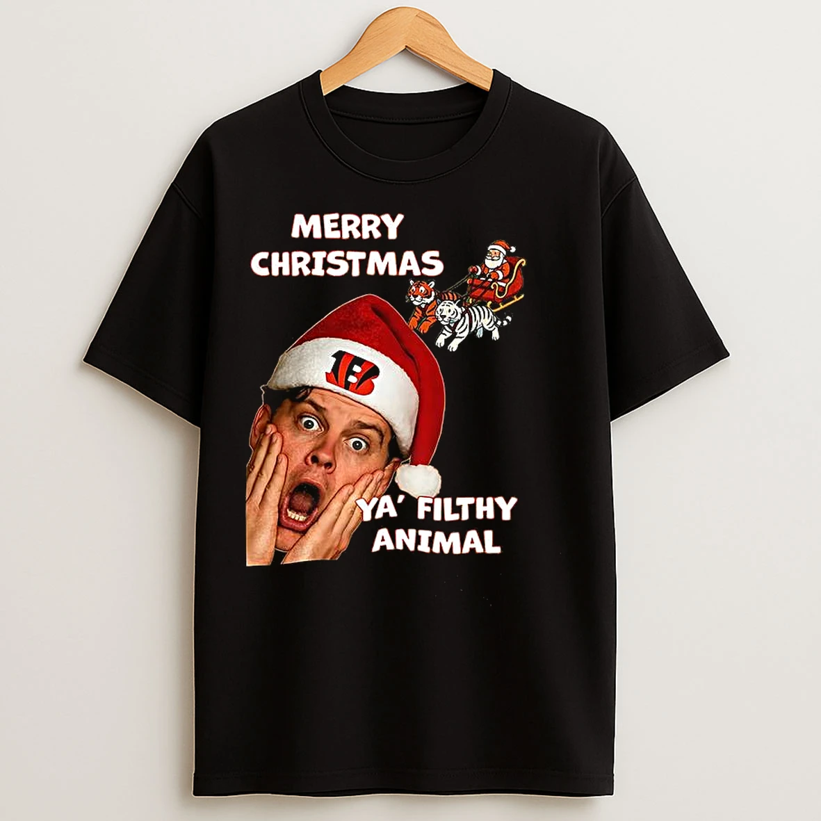 Classic Joe Alone Merry Christmas Ya Filthy Animal T Shirts