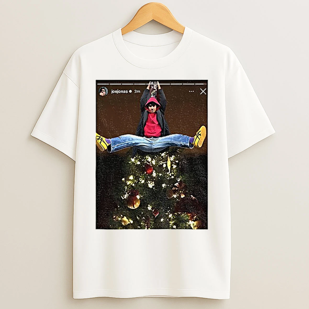 Classic Joe Jonas Christmas Tree Instagram Story T Shirts