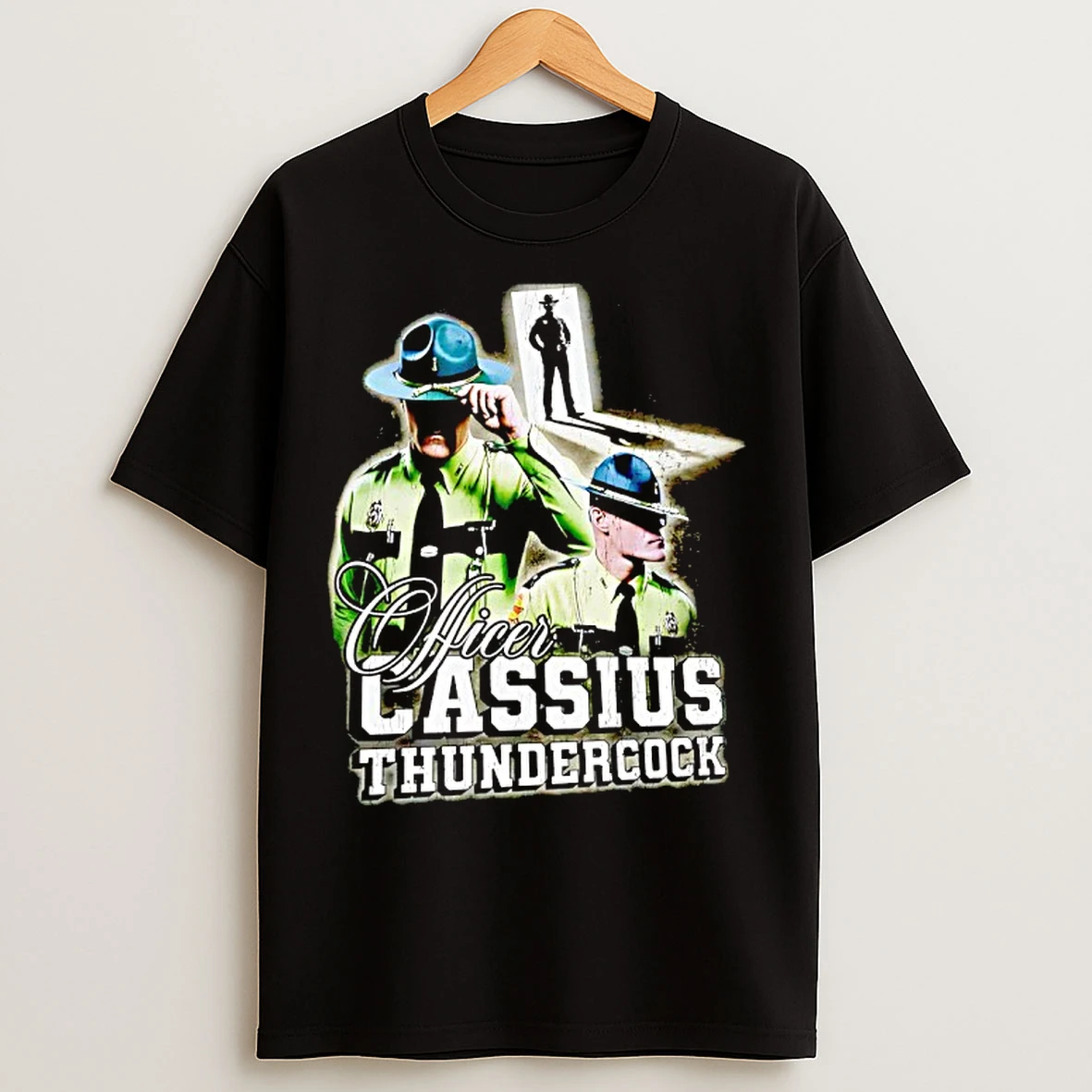Classic John Cena Officer Cassius Thundercock Retro T Shirts