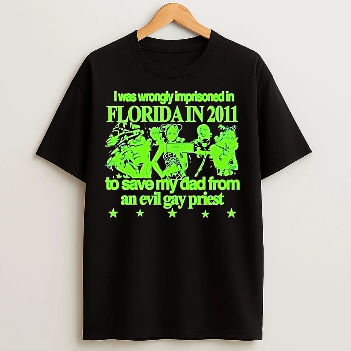 Classic Jojos Bizarre Adventure I Was Wrongly Imprisoned In Florida 2011 To Save My Dad T Shirts