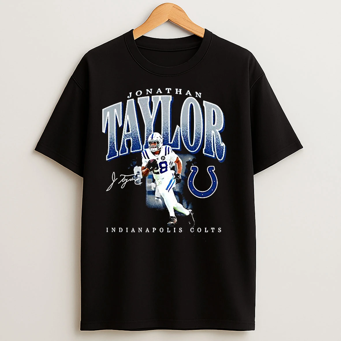 Classic Jonathan Taylor Indianapolis Colts Football Player Signature T Shirts