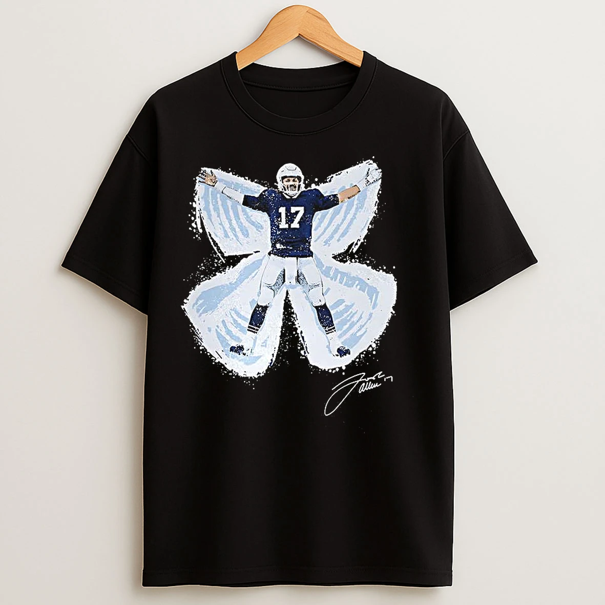 Classic Josh Allen Buffalo Bills Football Snow Angel Signature T Shirts