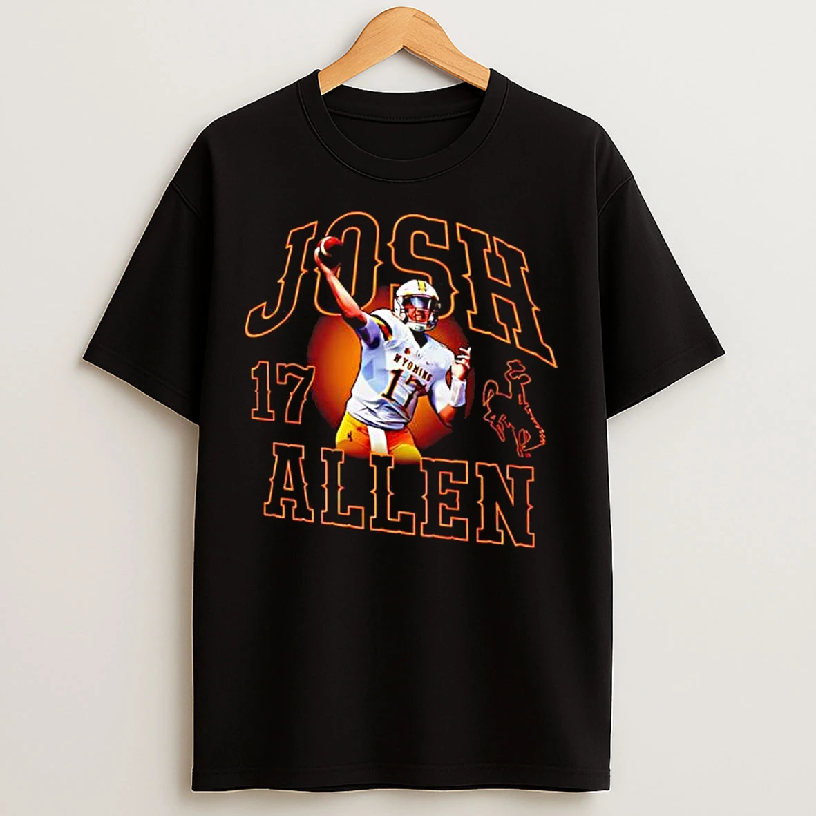 Classic Josh Allen Wyoming Cowboys 17 Logo T Shirts