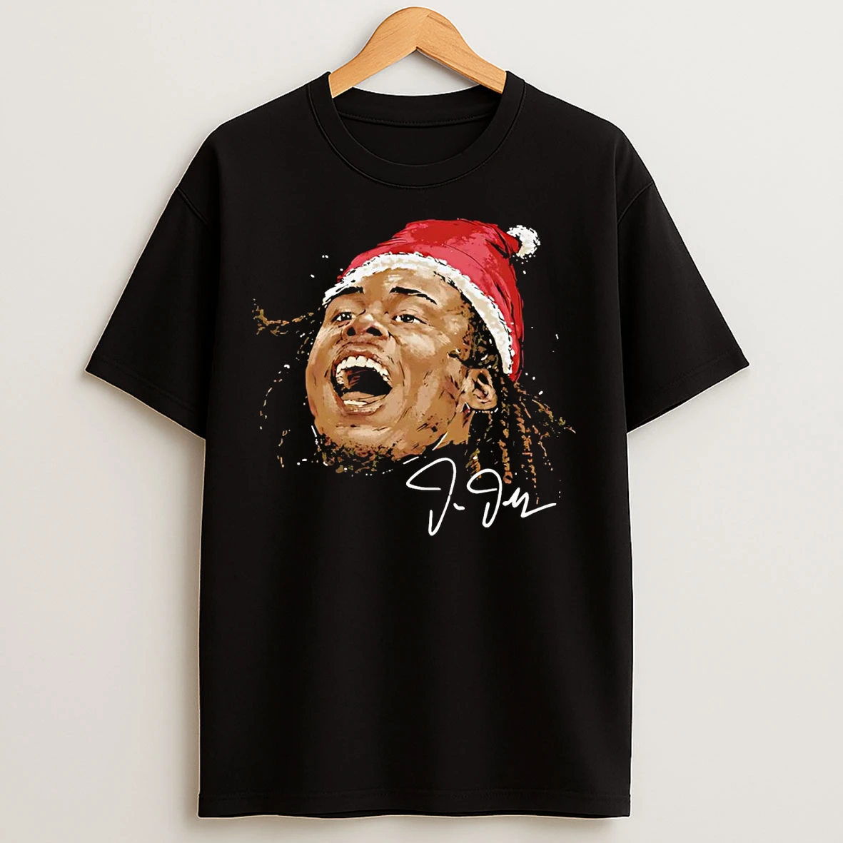 Classic Justin Jefferson Santa Big Face Minnesota Vikings T Shirts