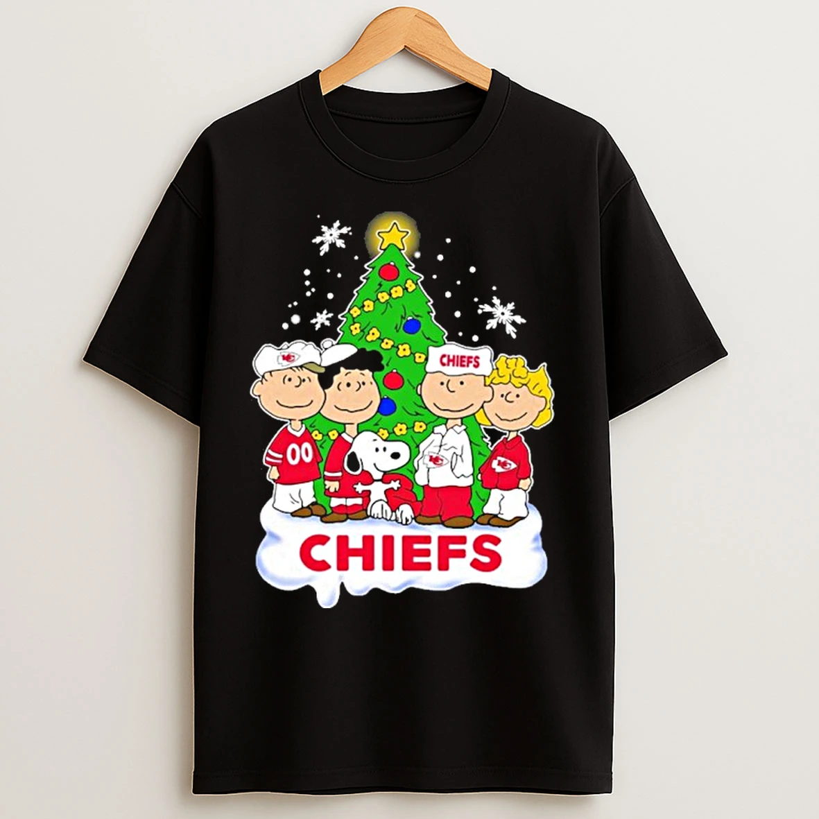 Classic Kansas City Chiefs X The Peanuts Christmas 2025 T Shirts