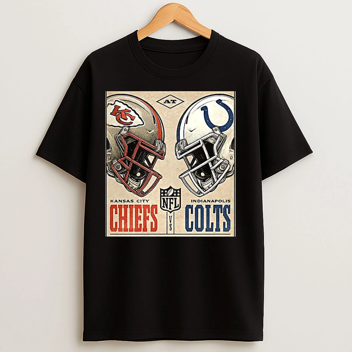 Classic Kansas City Chiefs Vs Indianapolis Colts Nfl 2025 Helmet T Shirts