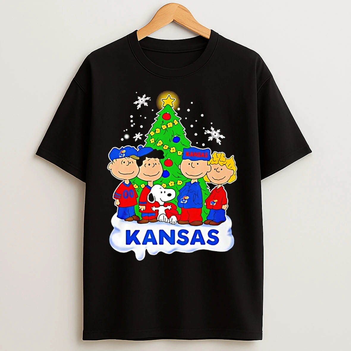Classic Kansas Jayhawks Snoopy And The Peanuts Christmas 2025 T Shirts