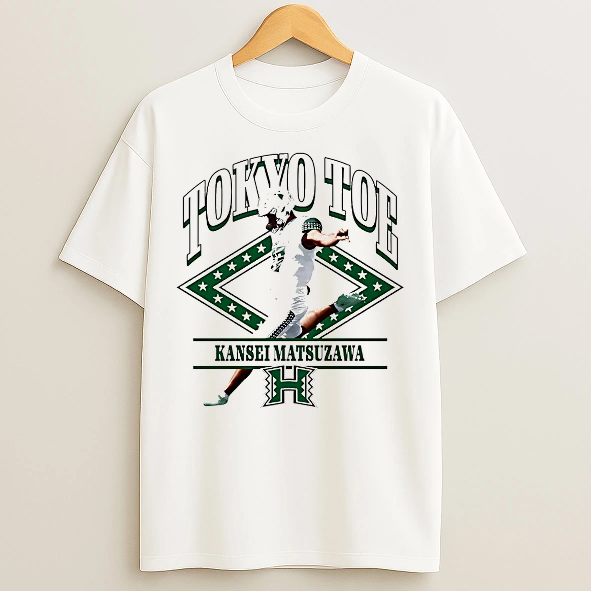 Classic Kansei Matsuzawa Hawaii Rainbow Warriors Illustrated T Shirts