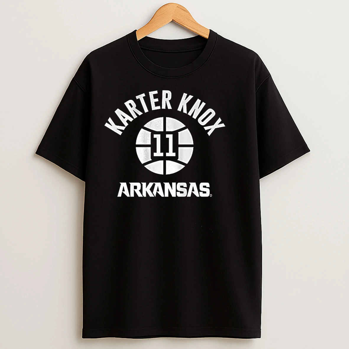 Classic Karter Knox Arkansas Razorbacks Basketball Name Number 11 Ball T Shirts