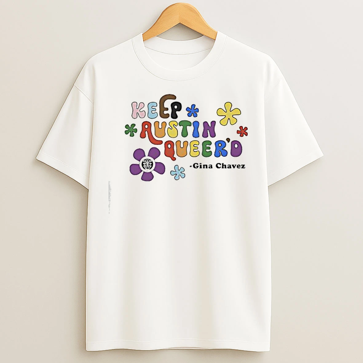 Classic Keep Austin Queerd Gina Chavez Retro T Shirts