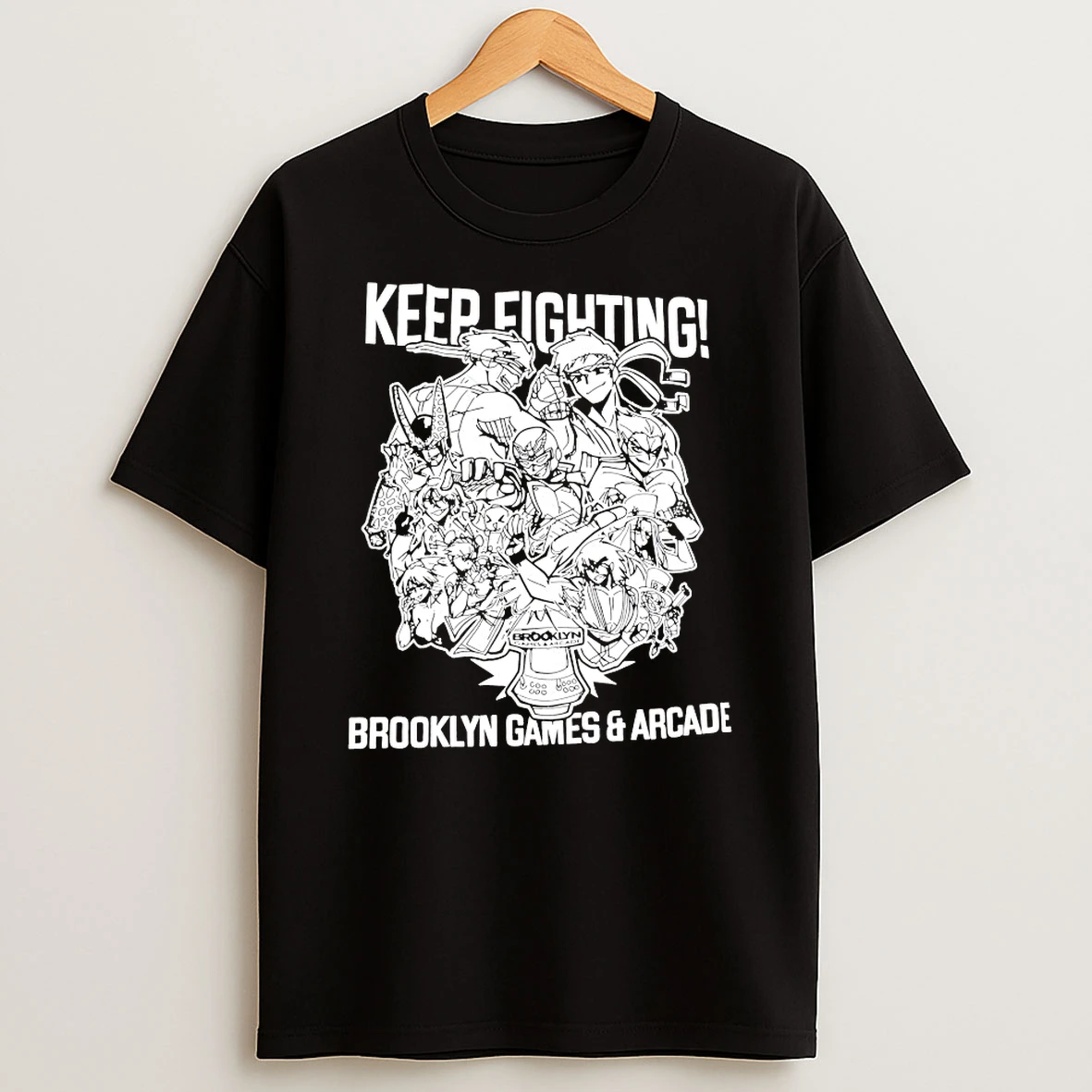 Classic Keep Fighting Brooklyn Games And Arcade T Shirts
