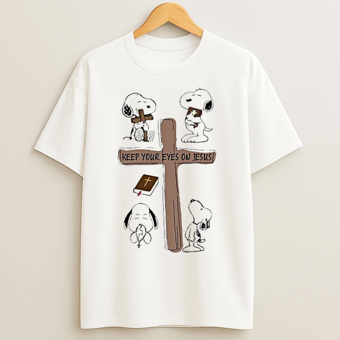 Classic Keep Your Eyes On Jesus Snoopy T Shirts