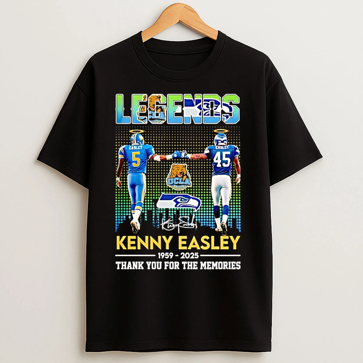 Classic Kenny Easley Legends Los Angeles Chargers And Seattle Seahawks Thank You For The Memories T Shirts