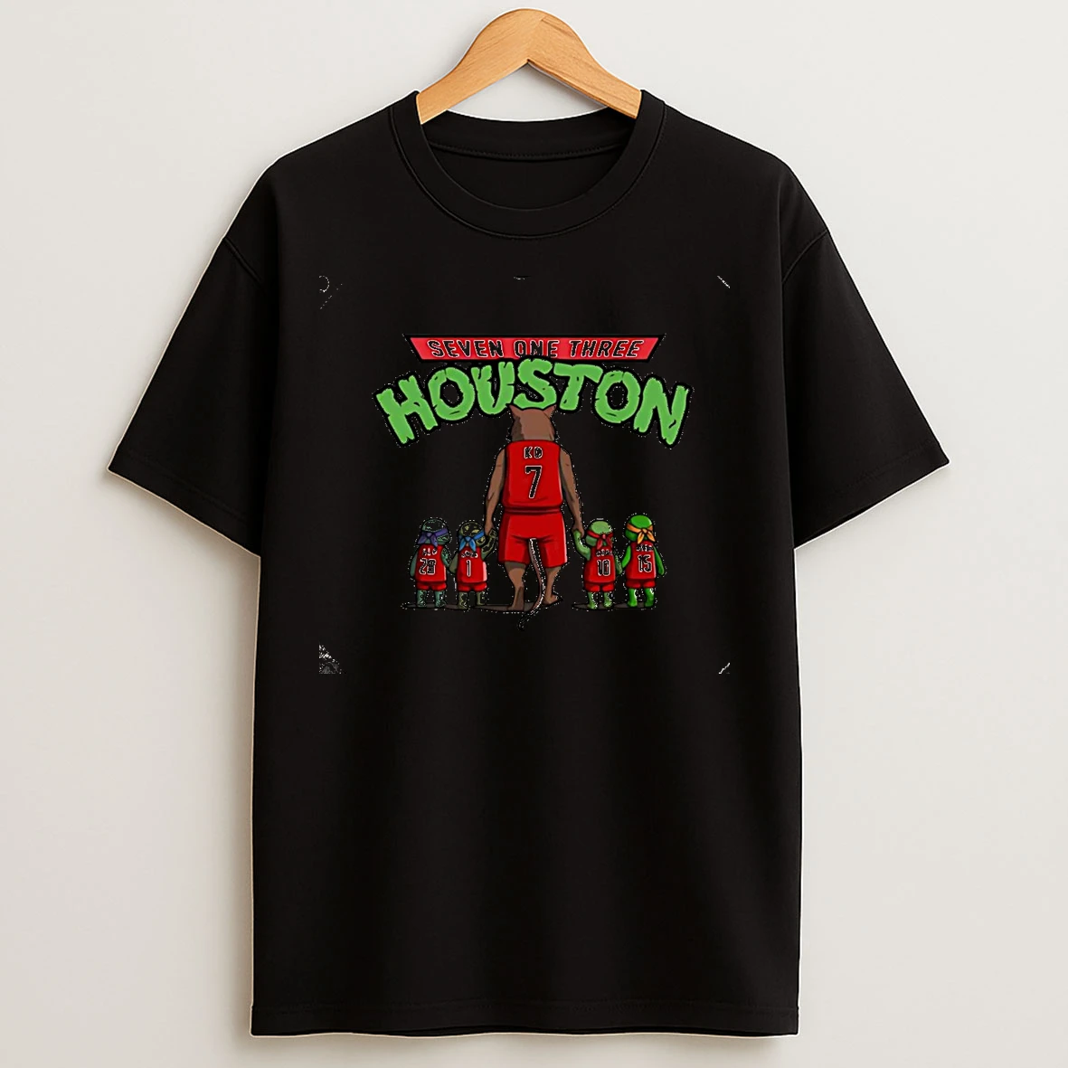 Classic Kevin Durant Ninja Turtles Seven One Three Mr Kd Houston Rockets Christmas T Shirts
