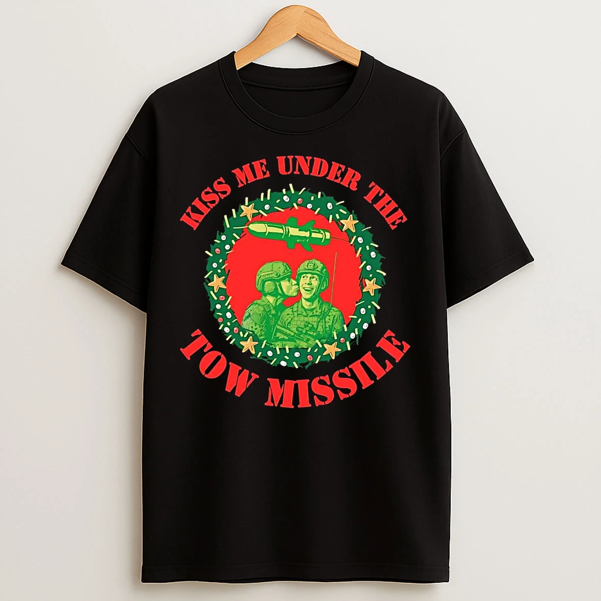 Classic Kiss Me Under The Bgm 71 Tow Missile Christmas T Shirts