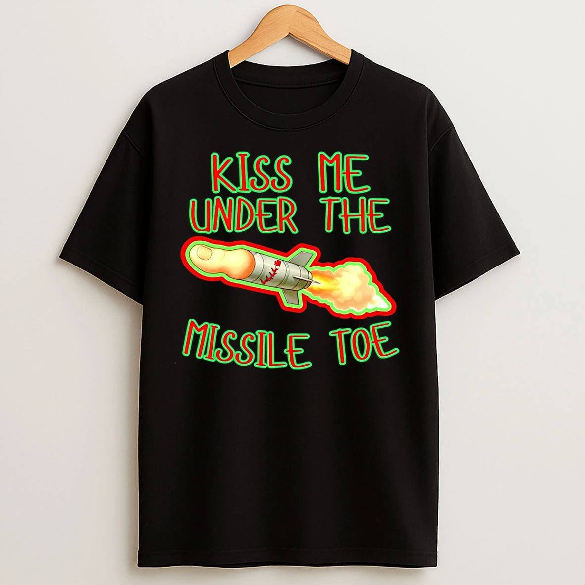 Classic Kiss Me Under The Missile Toe T Shirts