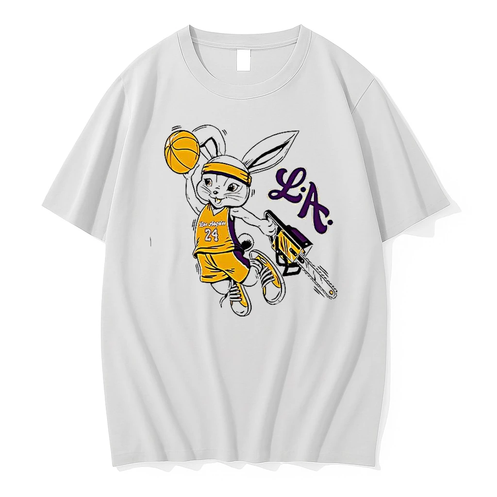 Classic Kobe Bryant Los Angeles Lakers Purple Gold Dunk Cartoon T Shirts