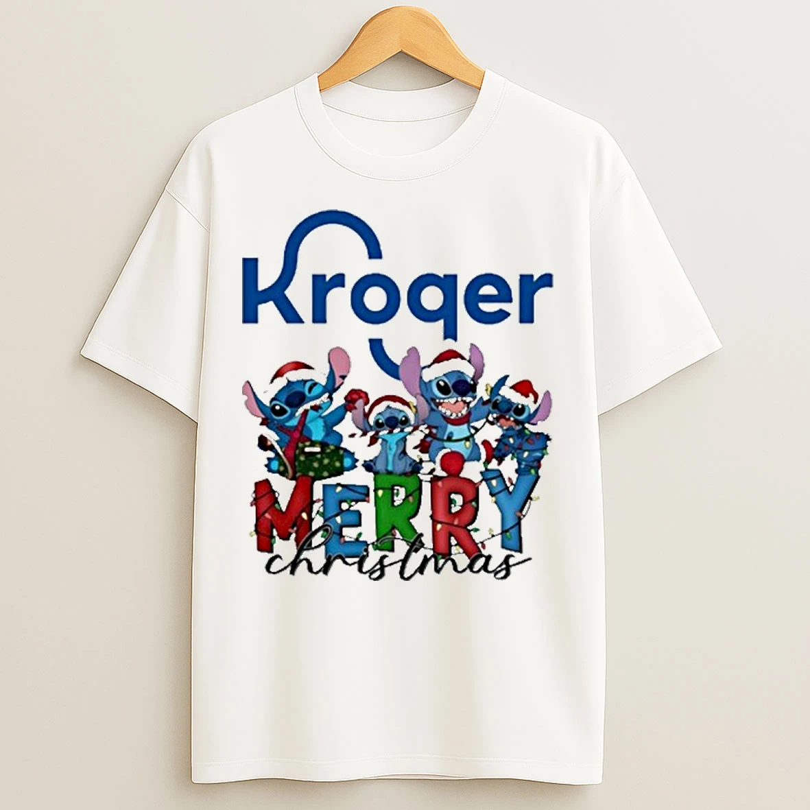 Classic Kroger Merry Christmas Stitch T Shirts