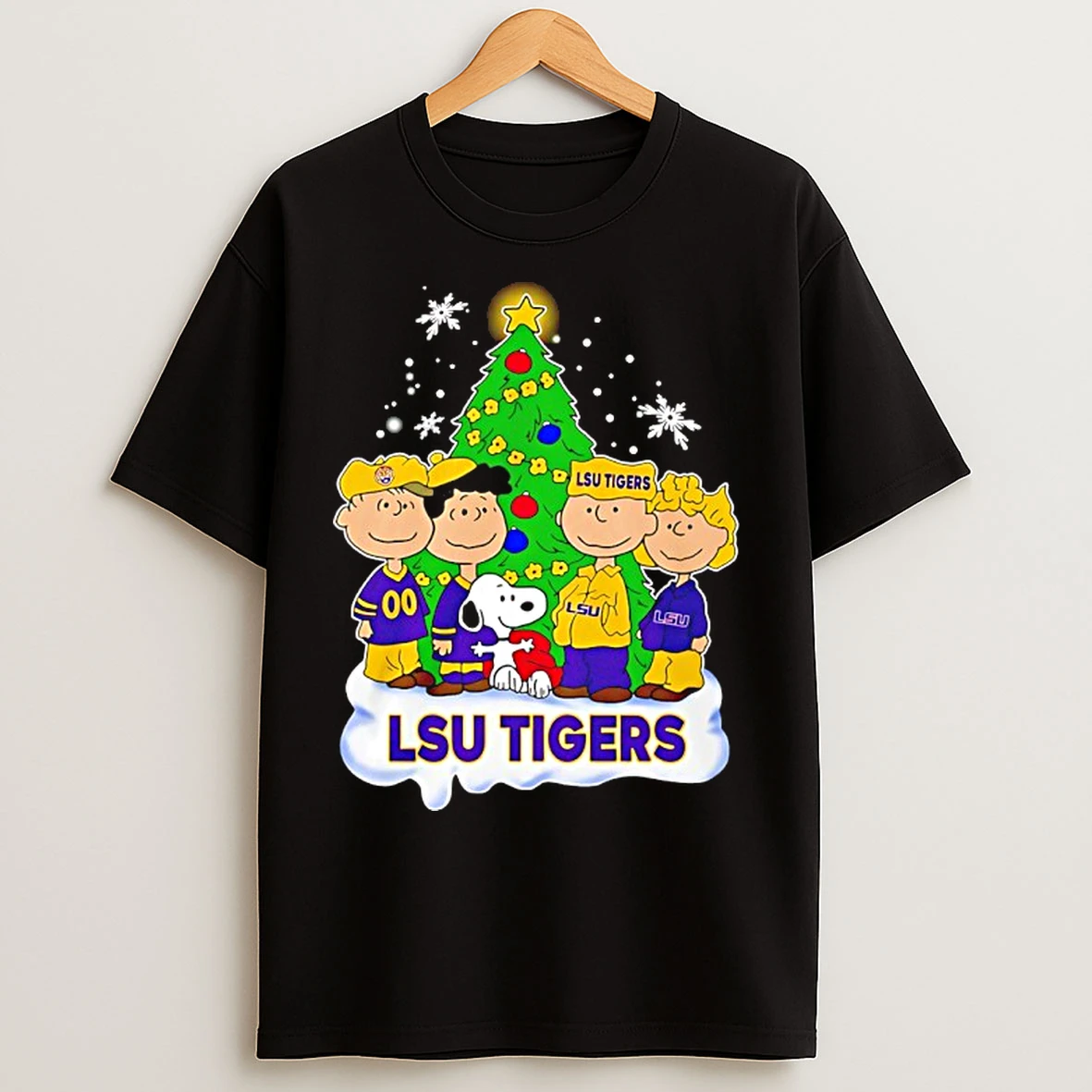Classic Lsu Tigers Snoopy And The Peanuts Christmas 2025 T Shirts