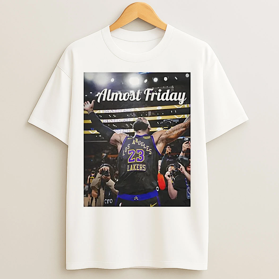 Classic Lebron James Year 23 Celebration La Lakers T Shirts