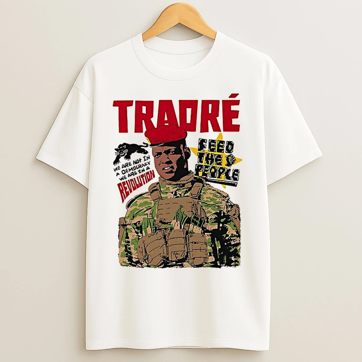 Classic Leader Ibrahim Traore Burkina Faso We Are Not In A Democracy We Are In A Revolution T Shirts