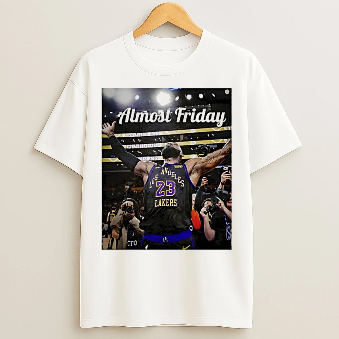 Classic Lebron James Year 23 Almost Friday T Shirts