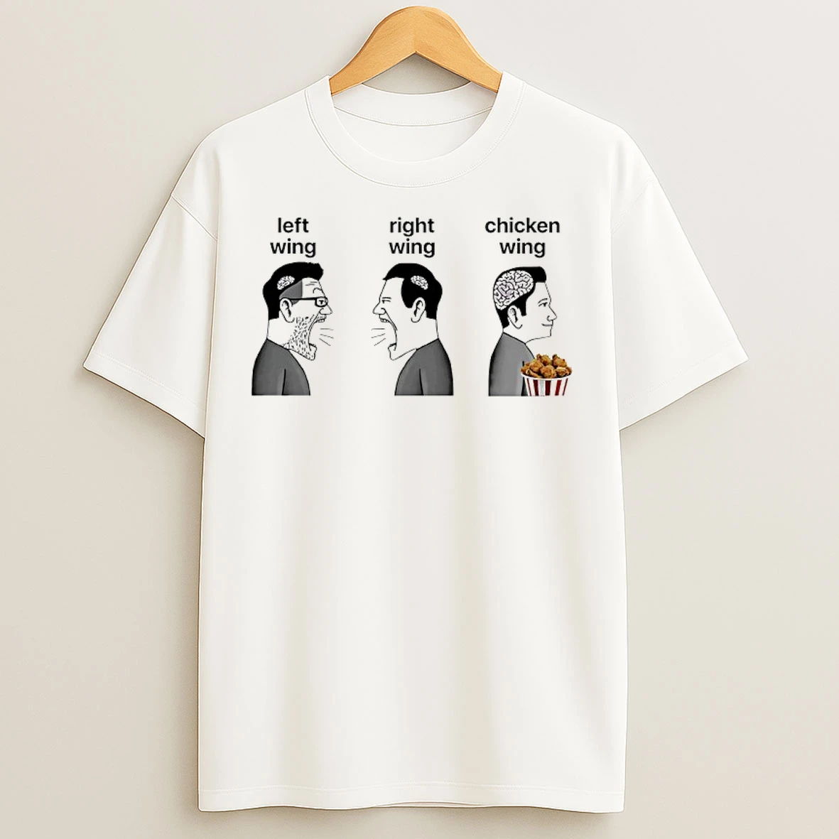 Classic Left Wing Right Wing Chicken Wing T Shirts