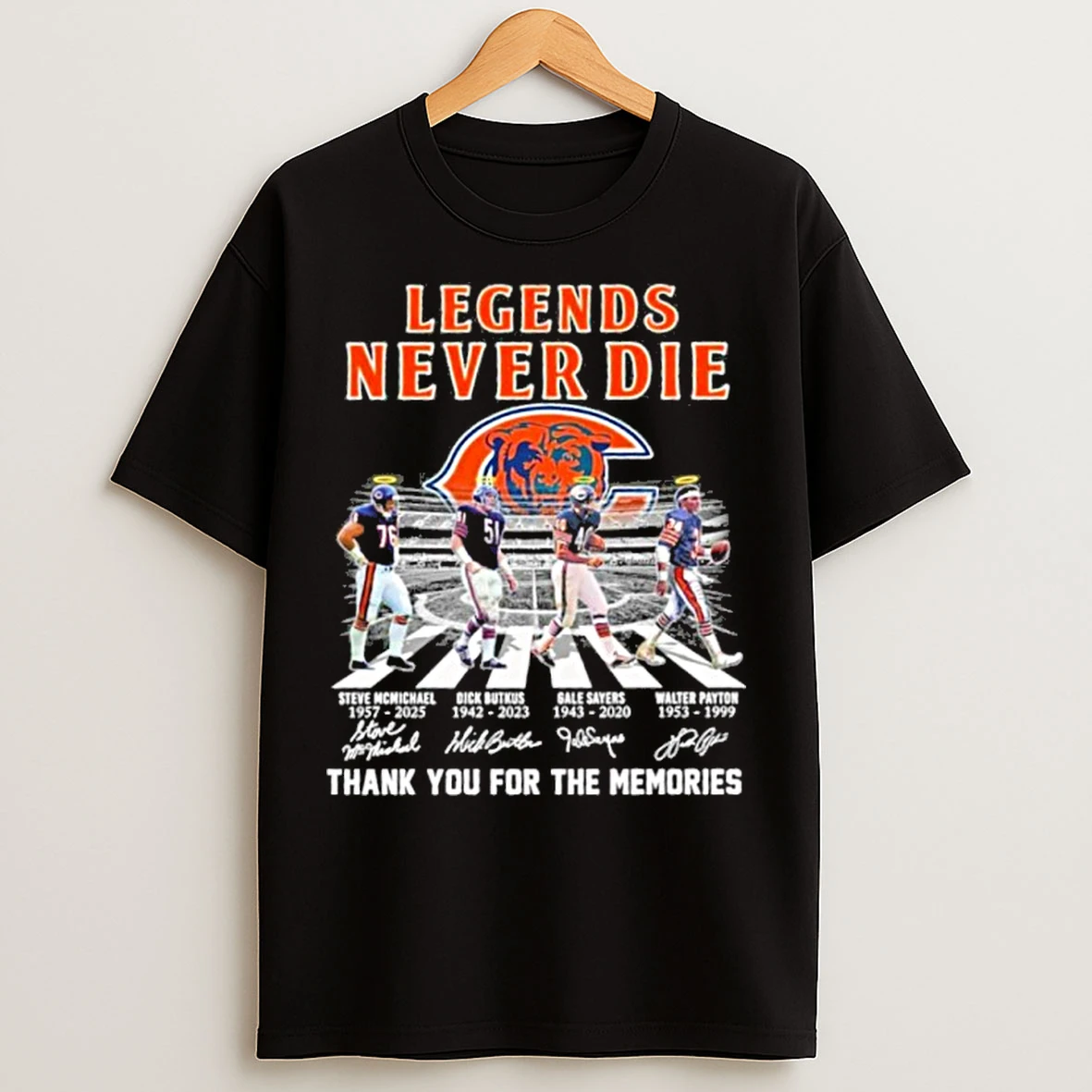 Classic Legends Never Die Chicago Player Signature Thank You For The Memories T Shirts