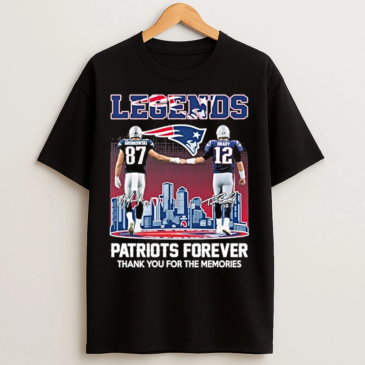 Classic Legends Rob Gronkowski And Tom Brady New England Patriots Forever T Shirts