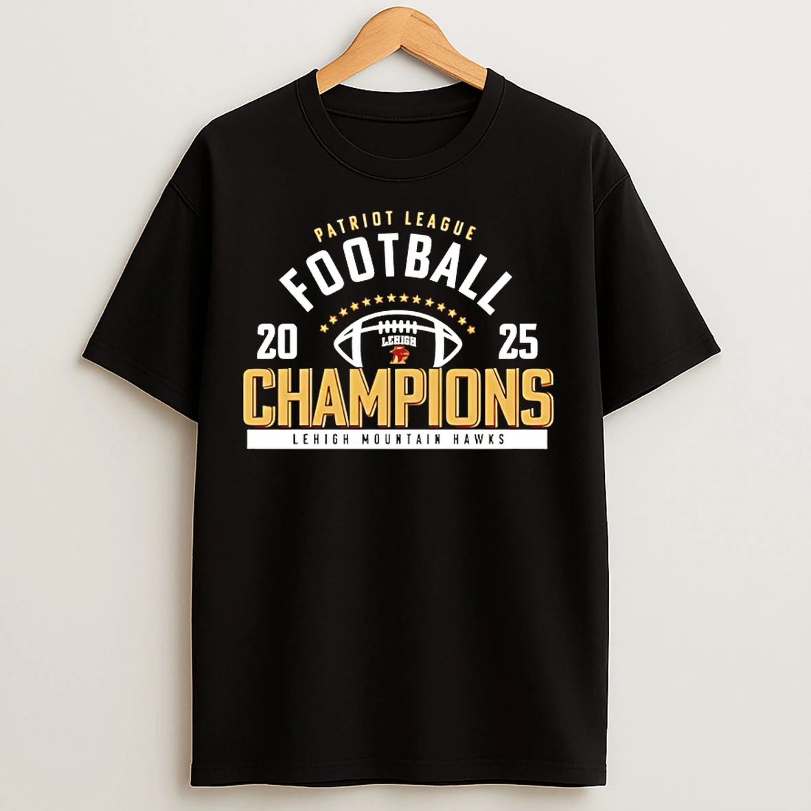Classic Lehigh Mountain Hawks Patriot League Football Champions 2025 T Shirts