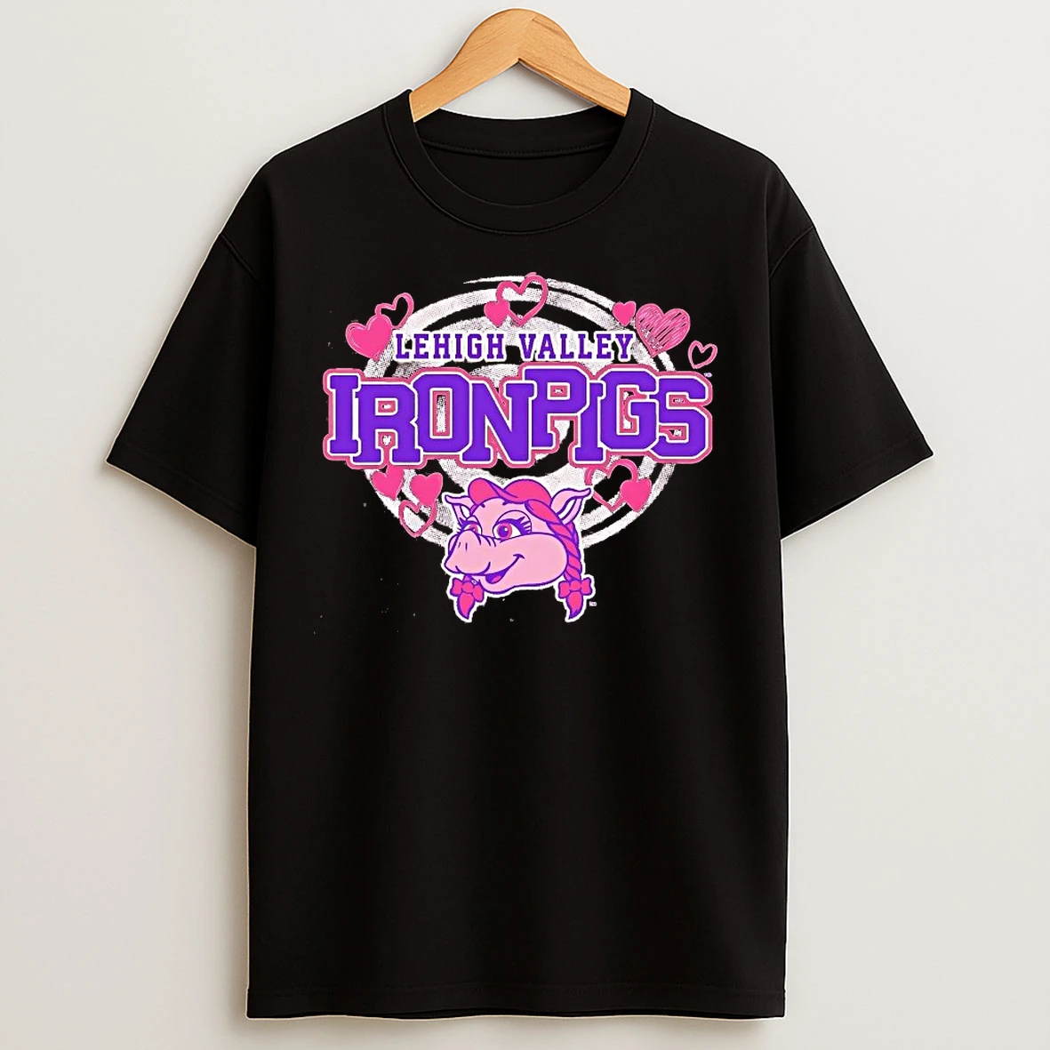 Classic Lehigh Valley Ironpigs Hearts T Shirts